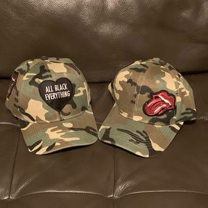 Camo hats with patches
